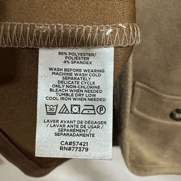 Faux Suede Button Trim Top Ann Taylor - Picture 7 of 7